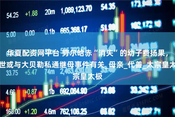 华夏配资网平台 努尔哈赤“消失”的幼子费扬果,身世或与大贝勒私通继母事件有关_母亲_代善_太宗皇太极